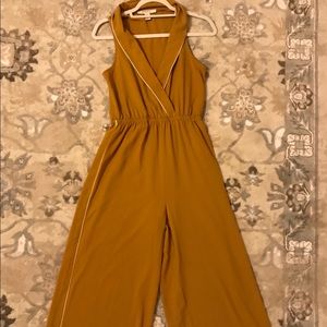 Forever 21 Contemporary Mustard Jumpsuit